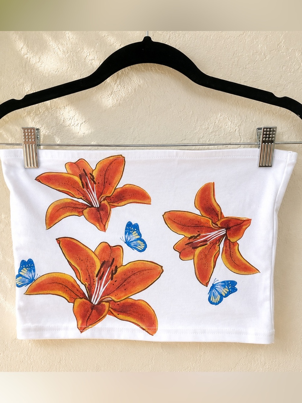 Edikted Y2K Hawaiian floral tube top x